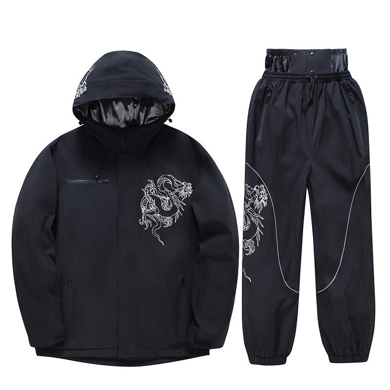 Ski Suit for Men and Women Outdoor Winter Warm Snowboard Suit Waterproof Windproof Skiing Jackets and Pants Set Unisex Breathable Insulated Snow Suit