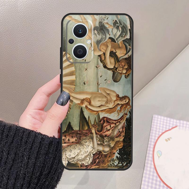 Art Painting Birth Of Venus Funda For OPPO Reno 12 F 11F 13F 14F 10 13 14 15 Pro 7 8 Lite OPPO Find X8 X6 X5 X9 Pro Case