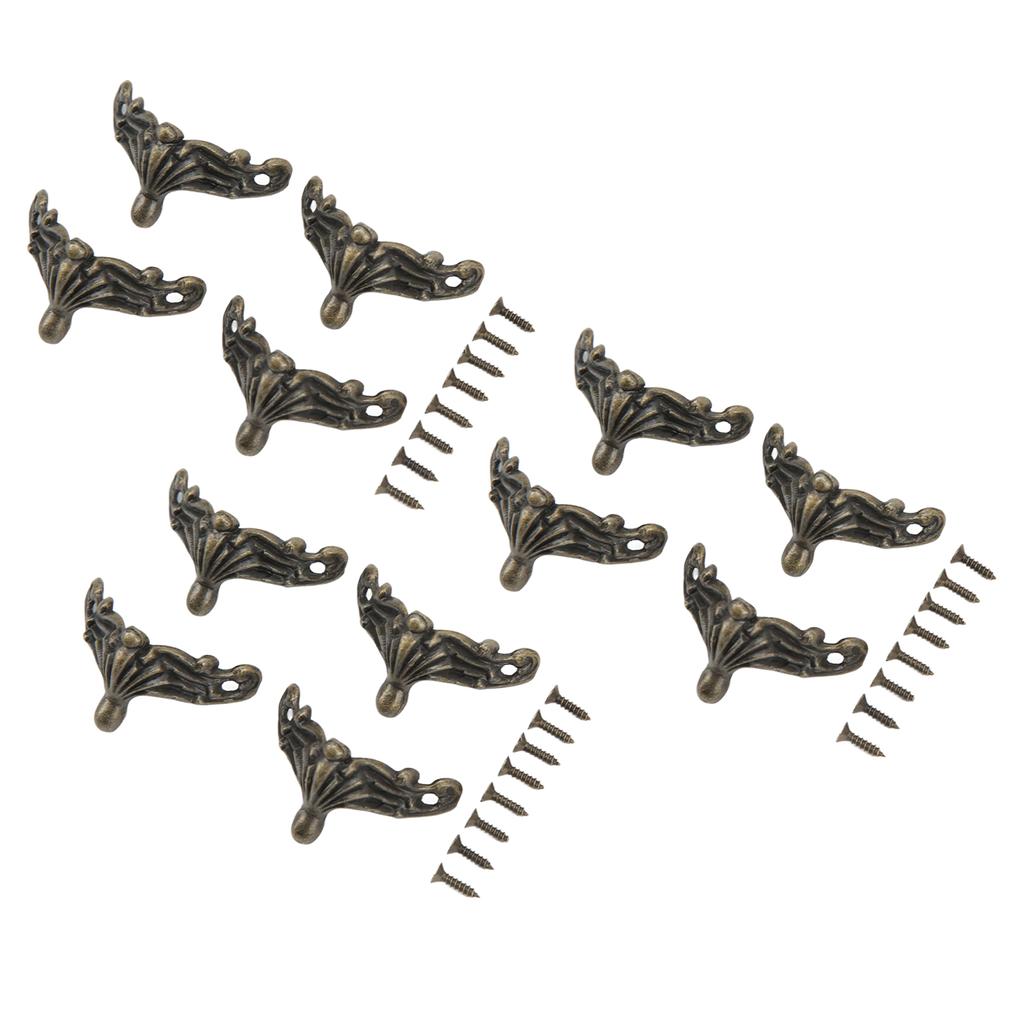 12 Sets Jewelry Box Feet Retro Design DIY Production Zinc Alloy Decorative Leg for Vintage Wooden