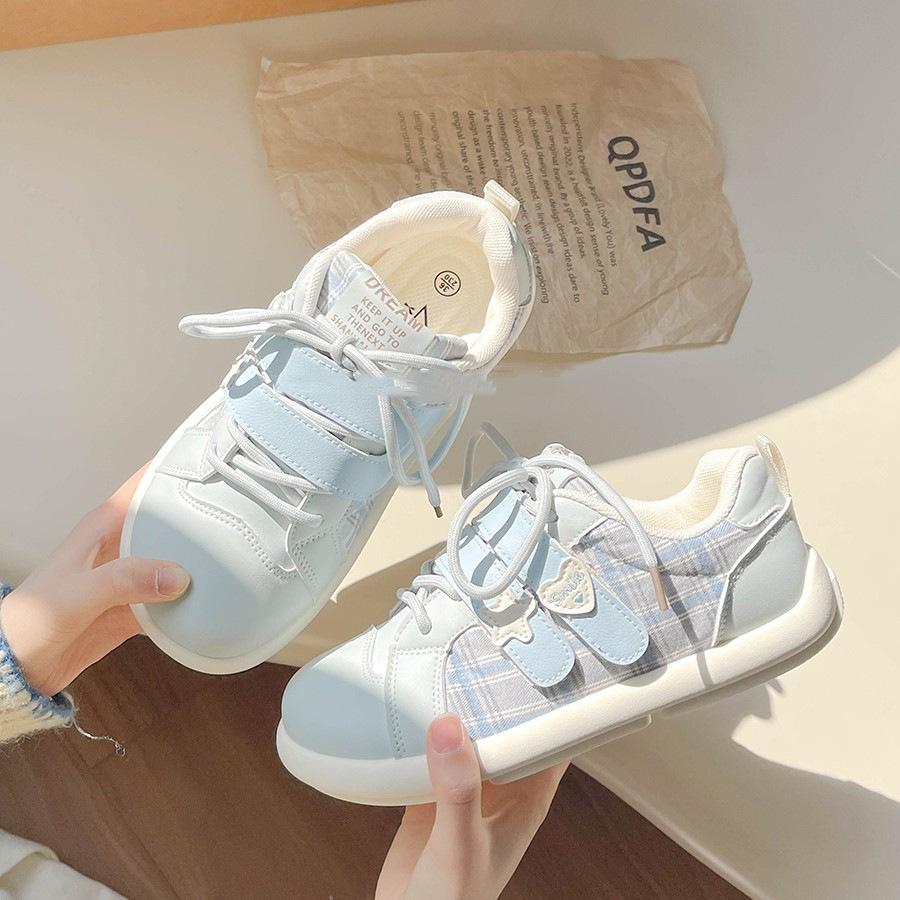 Little White Shoes Women's New Summer High-value Korean Velcro Little White Shoes Retro Thick-soled Versatile Women's Shoes In 2025