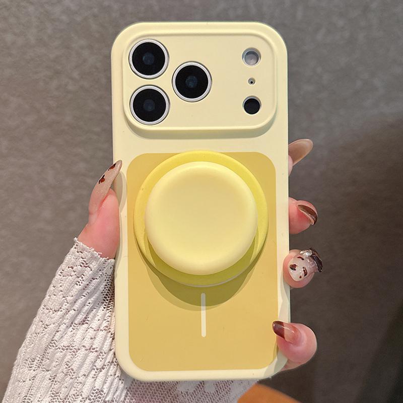 Liquid Silicone For Magsafe Magnetic Phone Case For iPhone 17 16 15 Pro Max 17Pro 16Pro Stand Holder Shockproof Cover