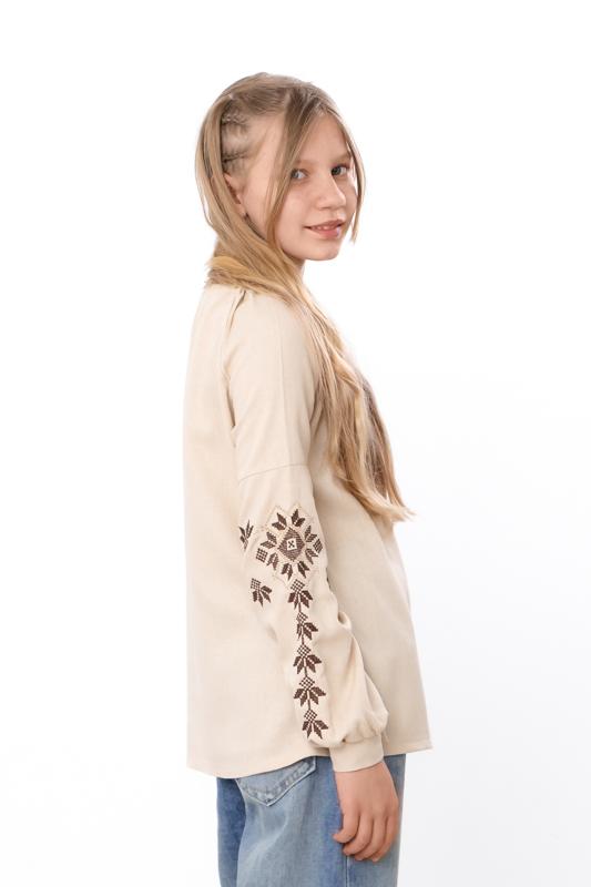 Girls' Long Sleeve Embroidered Ukrainian Vyshyvanka Shirt Any Season 6480-070-22-1 HC