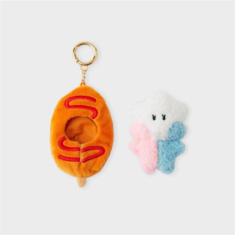 Line Friends TRUZ SOM Mini Minini Hot Dog Snack Doll Keyring — фото 7