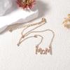 A simple and fashionable European and American alloy rice bead letter MOM Mother's Day elegant woman's necklace
