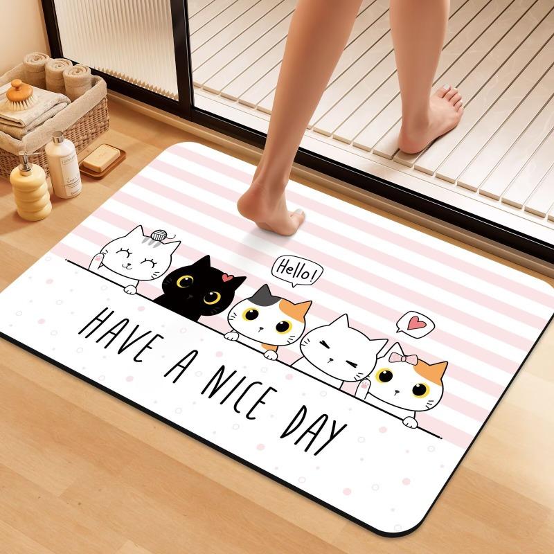 Bathroom floor mat Soft diatom mud Kitchen floor mat Toilet floor mat Quick drying bathroom absorbent floor mat Toilet floor mat