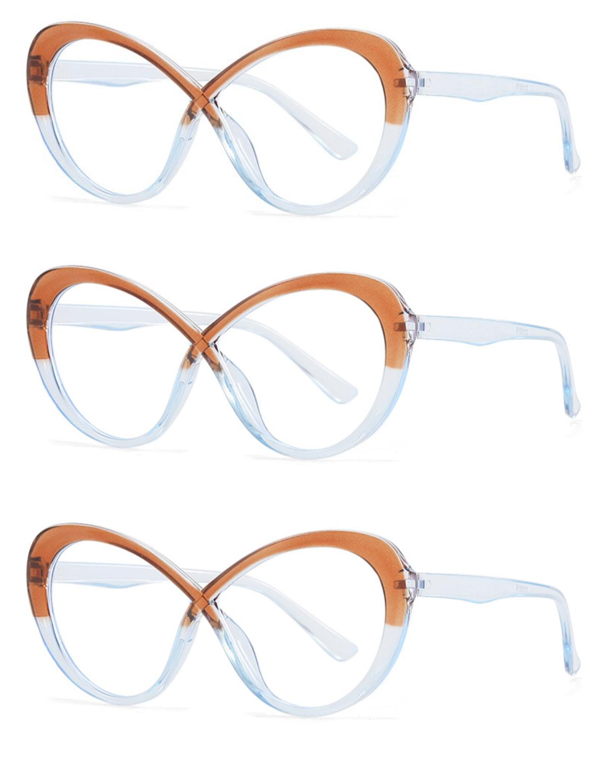 

3 шт. женских легких мультяшных модных оправ в форме бабочки, декоративные линзы, модные аксессуары