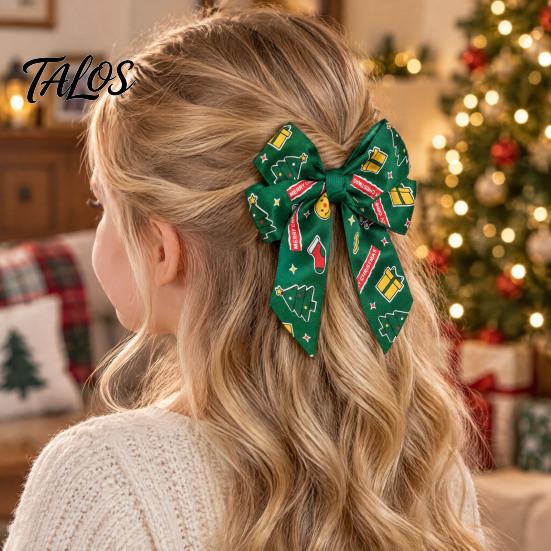 Decorative Bows for Gift Boxes Christmas Bow Hair Clips Women and Girls, Festive Accessories, Cute Accessories Holiday Photos Non Slip Barrettes
