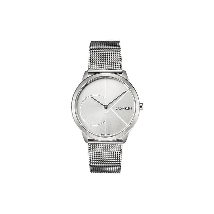 Calvin Klein Ck Quartz Minimalist Series Watch Quartz Movement Stainless Steel Strap Silver Dial Men watches K3M2112Z Silver Dial
