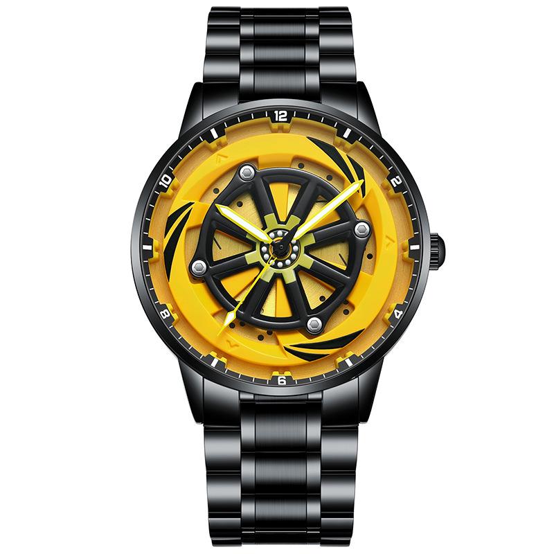 SVJ Men s 3D Anime Wheel Hub Quartz Watch