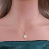 Simple design 925 sterling silver October Birthstone necklace Natural opal fine jewelry gemstones for women's party wear