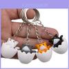 Adorable Cartoon Eggshell Cat Resin Pendants For Gift And Collection Purposes