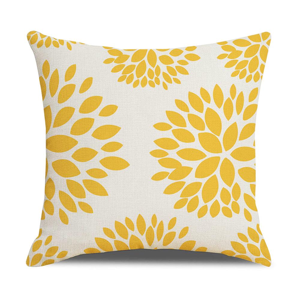 Simple Household Items Letter Geometric Print Square Pillowcase Car Cushion Sofa Pillowcase
