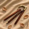 93.98 Cm Brass Elephant Head Walking Cane Wooden Walking Stick Foldable Travel Cane Gentleman Gift Handmade Staff for Men