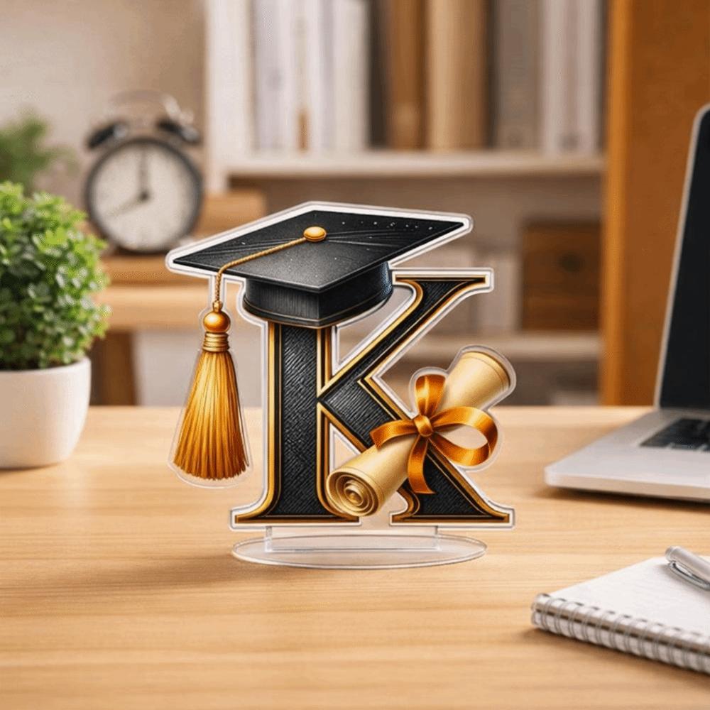 Keepsake Graduation Decorations 2D Flat Desktop Ornament Graduation Gifts Office Decoration