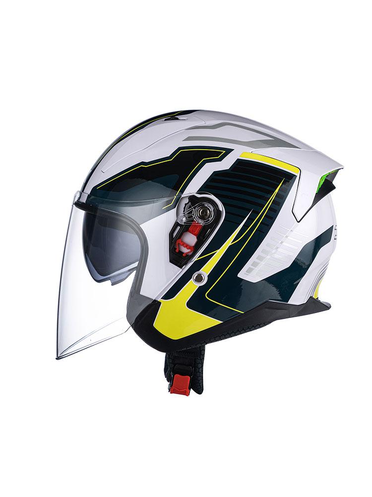 New Style Motorcycle Helmets With Moped Helmet Electric Scooter for Men Women With Double Visor Rechargeable Bicycle Light Bike