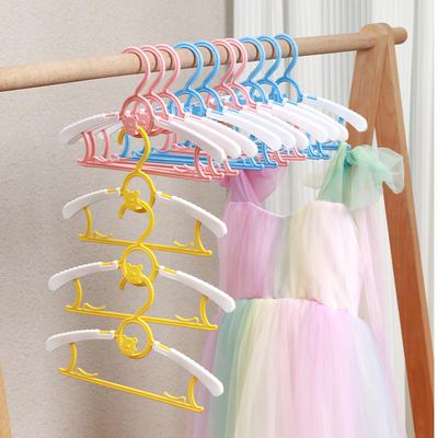 Non-slip Baby Clothes Hanger Adjustable Storage Hangers Cute Kids Clothes Organizer Closet Children Baby Coats Rack