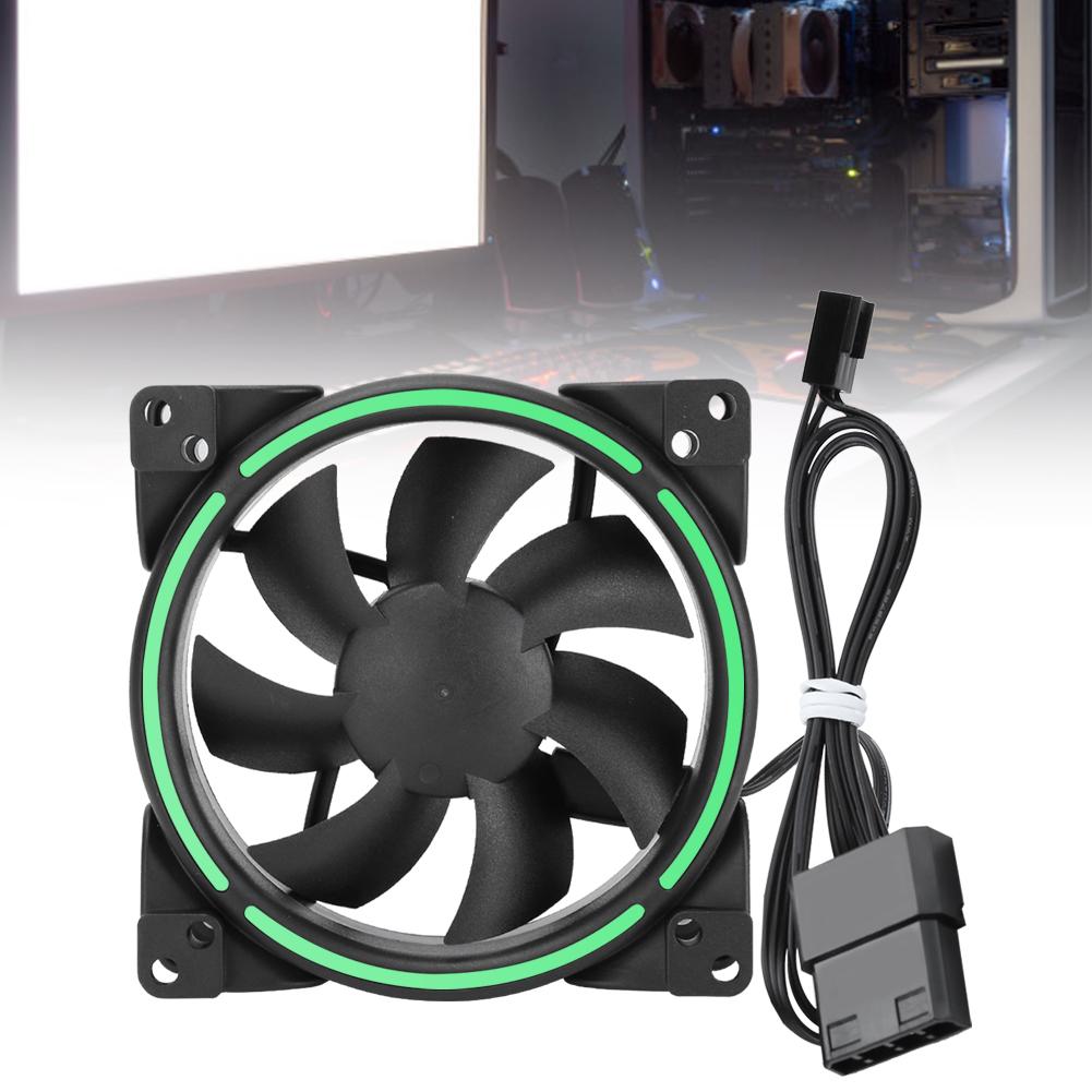 12V 24CFM LED Cooling Fan 1500RPM Silent CPU Cooler Computer Chassis Radiator