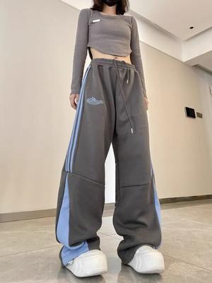 Retro Wide-leg Pants Women's Spring and Summer New High Waist Loose Trend Hanging Casual Joker Sports Straight