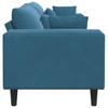 Blue Sofa 250 X 77 X 76 Cm Velvet