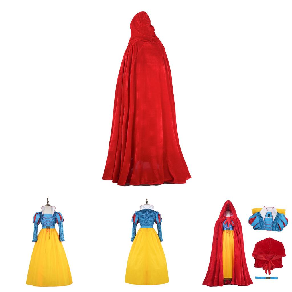 Costume de Blanche-Neige Réel de Film Pour Filles Halloween Cosplay Jeu de Rôle Fantaisie
