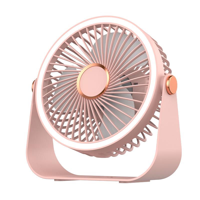 2026 Portable USB Charging Clip-on Desktop Fan with Light for Dorm Use