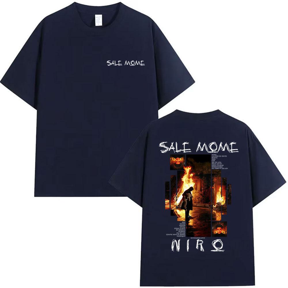  Summer Rapper SALE MÔME Niro Album Graphic Men's Retro Style 100% Pure Cotton Printed Leisure T-shirt Hip Hop High Quality