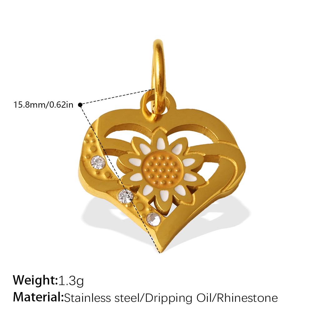 Stainless Steel Cactus Daisy Pendant Charm for DIY Bracelets & Necklaces