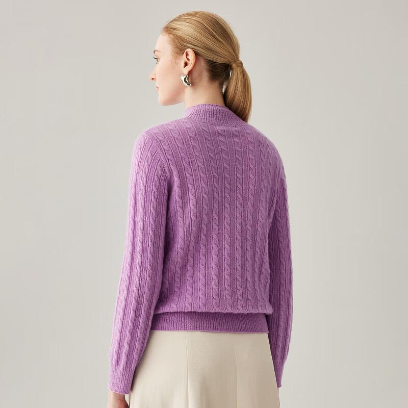 Zhaojun Women's 100% Cashmere Cable Knit Sweater