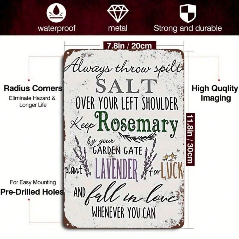 Vintage Metal Tin Sign for Kitchen Bar Cafe Wall Decor