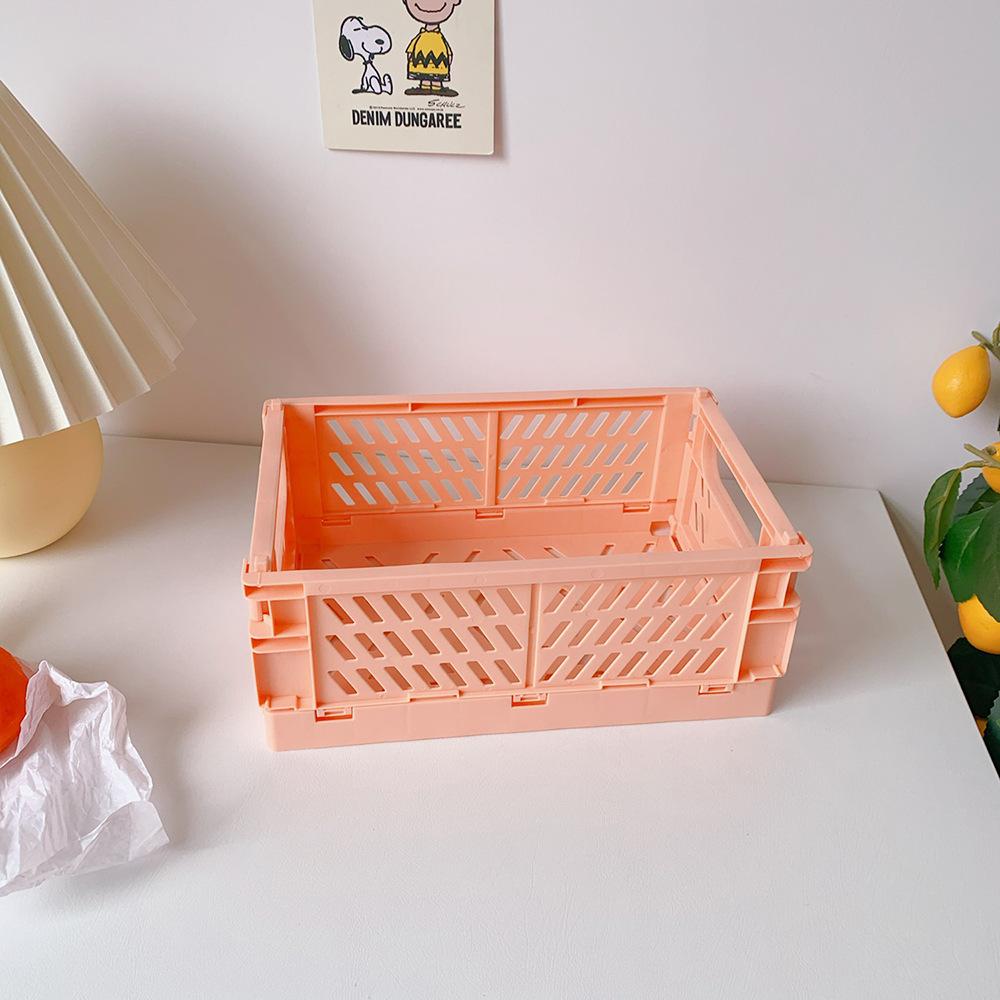 Mr.paper 6 Styles Plastic Stackable Foldable Stationary Holder Simple Cute Student Office Desktop Storage Stationery Organizer
