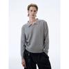 Kisko American Old Money Style Textured Lapel Knit Long-Sleeve Unisex Trendy Cleanfit Casual Base Shirt