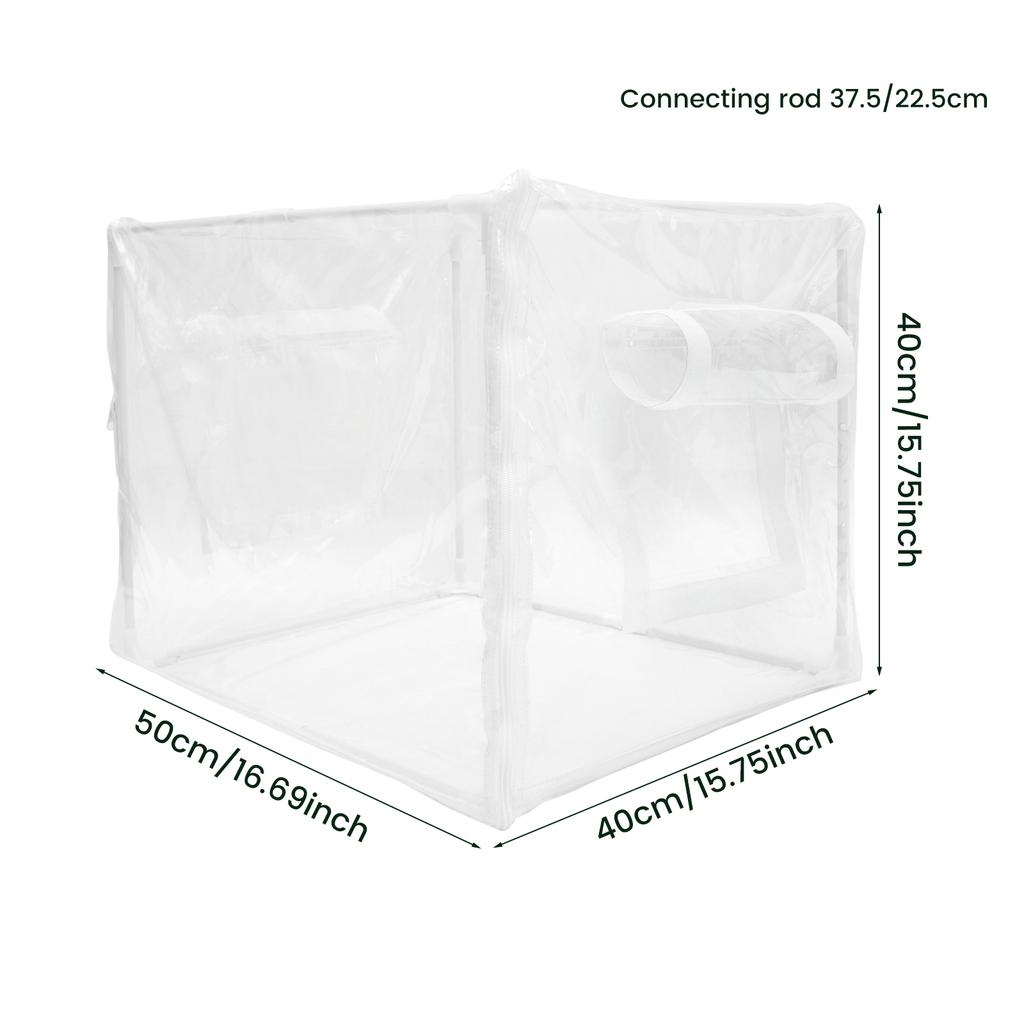 Skleník Rostlinný Zahradní Stan PVC Kryt Odolný proti Hmyzu Ptákům Přenosný Zimní Květinová Teplá Místnost Anti-uv Větruodolný Pěstební Skleník