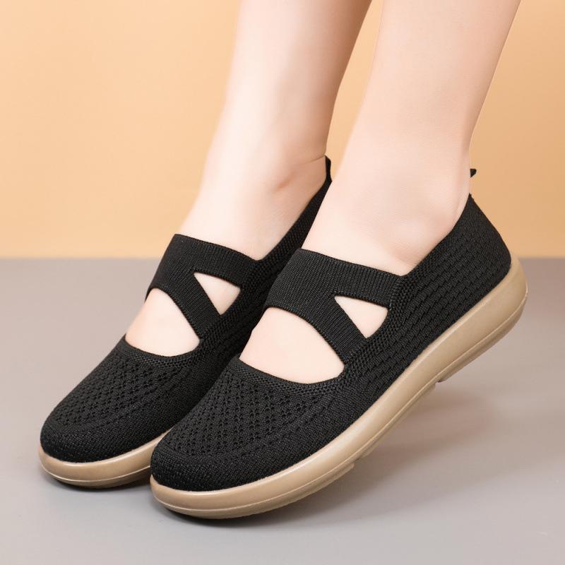 Freizeitschuhe Sommer Stoffschuhe Walking Leicht Mittel Fliegenstrick-Mesh Atmungsaktiv Laufschuhe