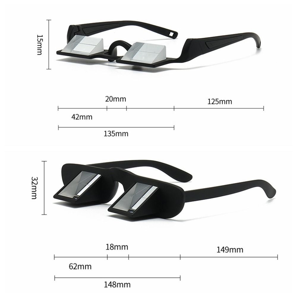 Refractive Climbing Clear Prism Glasses Hight Transparent Rectangle Sunglasses  Outdoor