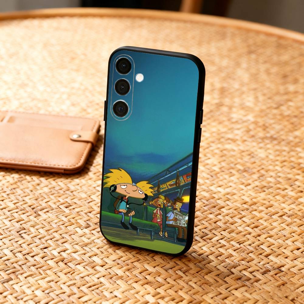 Hey A-Arnold H-Helga Phone Case For Samsung  A73,72,71,A52,51,40,41,A22,A32,31,A13, Soft Black Shell