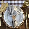 1-48Pcs Hand Woven Napkin Rings Watercress Grass Napkin Rings Straw Napkin Clasps Napkin Rings Tableware Decorations