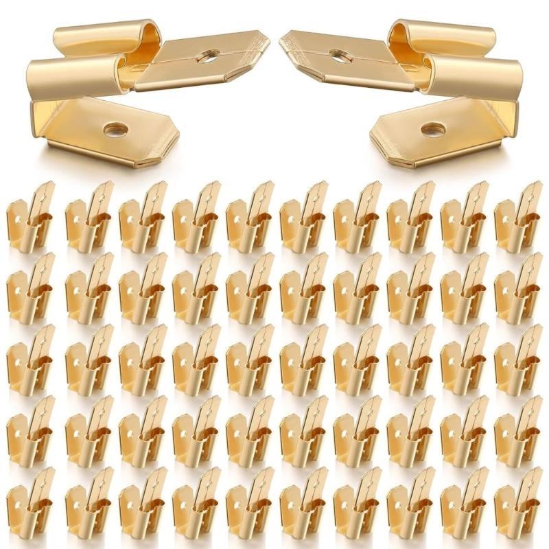 652F 25/50/100pcs Piggybacks Spade Connectors 3 Way Adapter Quick Adapters Terminals