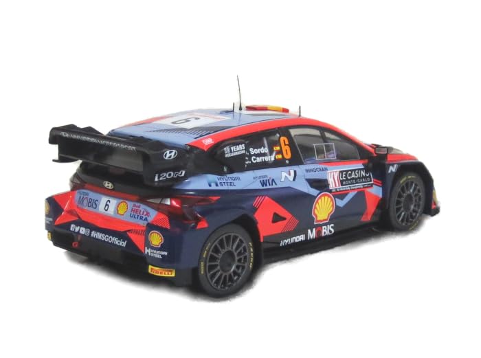 Ixomodel B Hyundai i20 N RALLY1 23 Monte Carlo Scale Model 18RMC153B #6 D.Sordo/C.Carrera 1/18