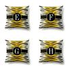 Polyester Pillow Case Leopard Print Decorative Home Bedside Cushion Cover 26 English Letter Printed Pillow Case