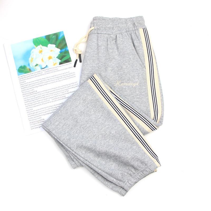 Gray Sweatpants Children's Spring and Autumn Thin New Loose and Thin Radish Small Tied Feet Casual Sweatpants