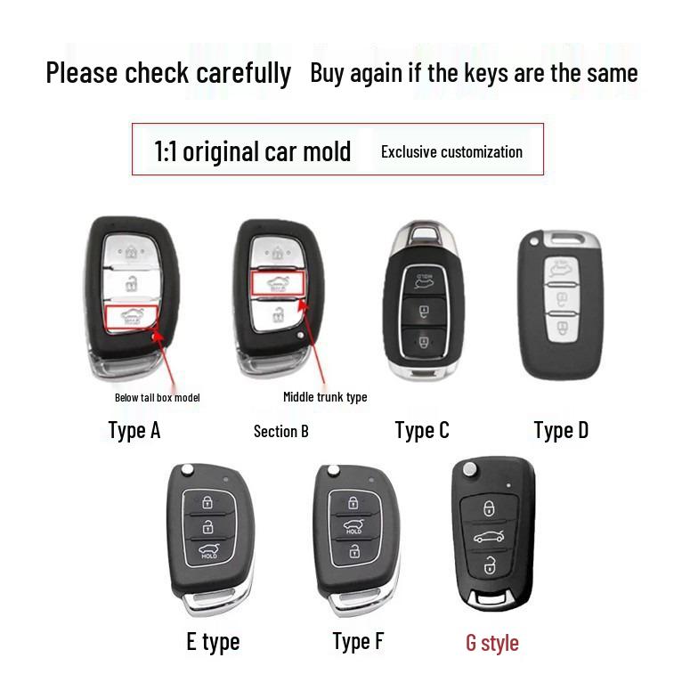 Hyundai Key Cover for Tucson, Mistra, Ix25, Elantra, Ix35, Festa, and Verna Models