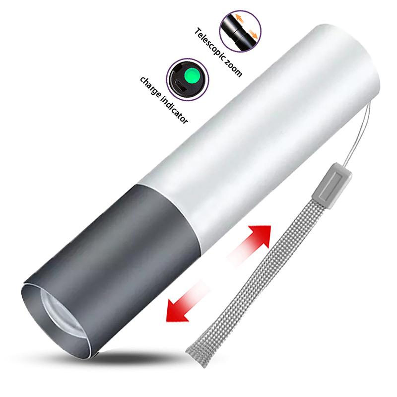 Led Strong Light Flashlight Rechargeable Multi-Purpose Long-Distance Shooting Portable Super Bright Household Small Mini Portabl