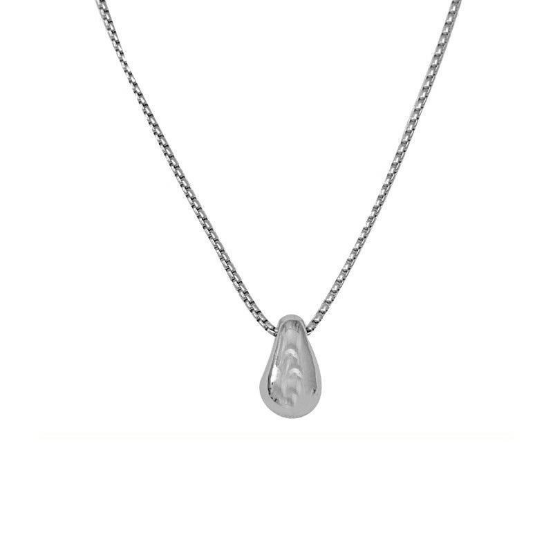 Alloy Feng Shui Water Drop Pendant Necklace for Women, Long Autumn/Winter Style, Casual Light Luxury Accessory