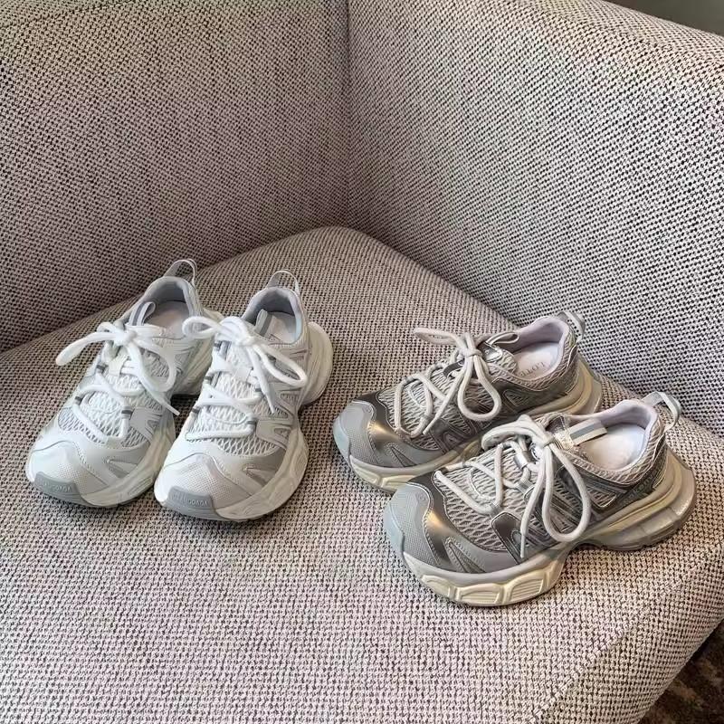 New summer mesh-permeable polished thick-soled dad shoes women's versatile height-increasing mesh-permeable casual sports shoes
