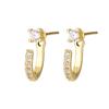 Minimalist C Shape Back Hanging Earrings For Women Niche Temperament Fashionable Light Luxury High End Studs