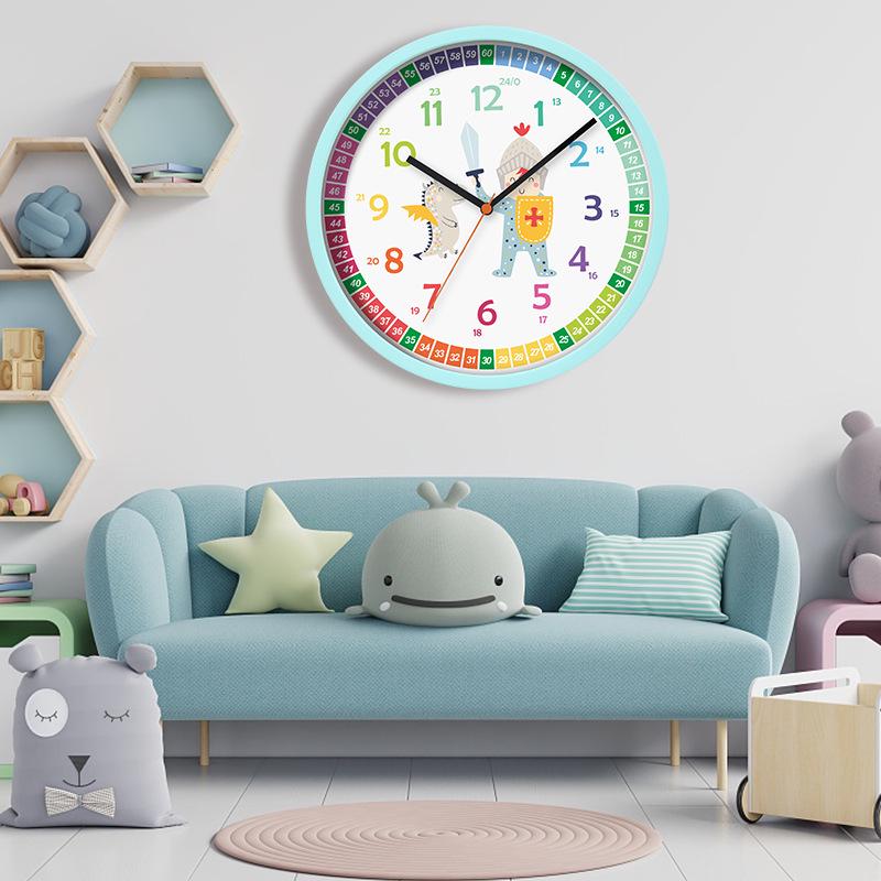 10-Inch Children's Educational Silent Wall Clock - Teaching & Learning Toy
