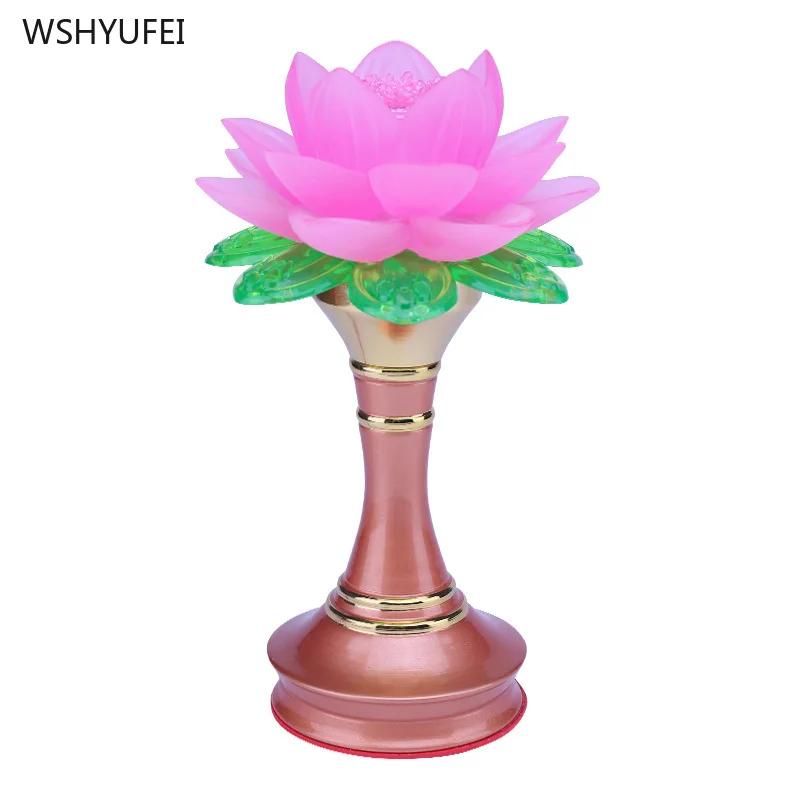 1Pc Colorful Simulated Candlestick Lantern Buddhist Hall Utensils Temple Sacrifice Pray for Auspiciousness Ensuring Safety