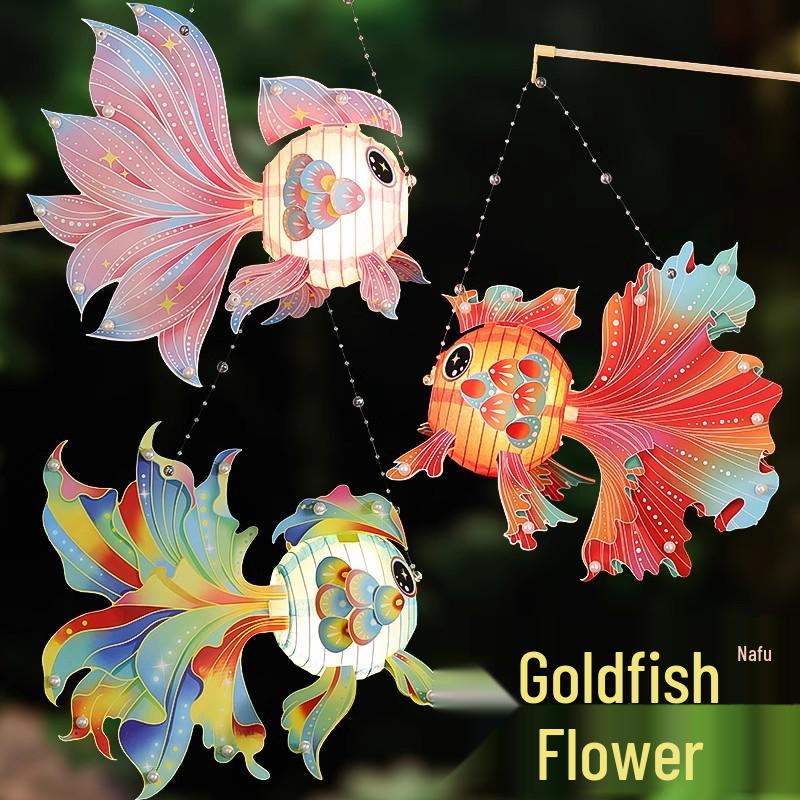 2025 Handmade DIY Goldfish Koi Children's Palace Lantern for Mid-Autumn Festival
