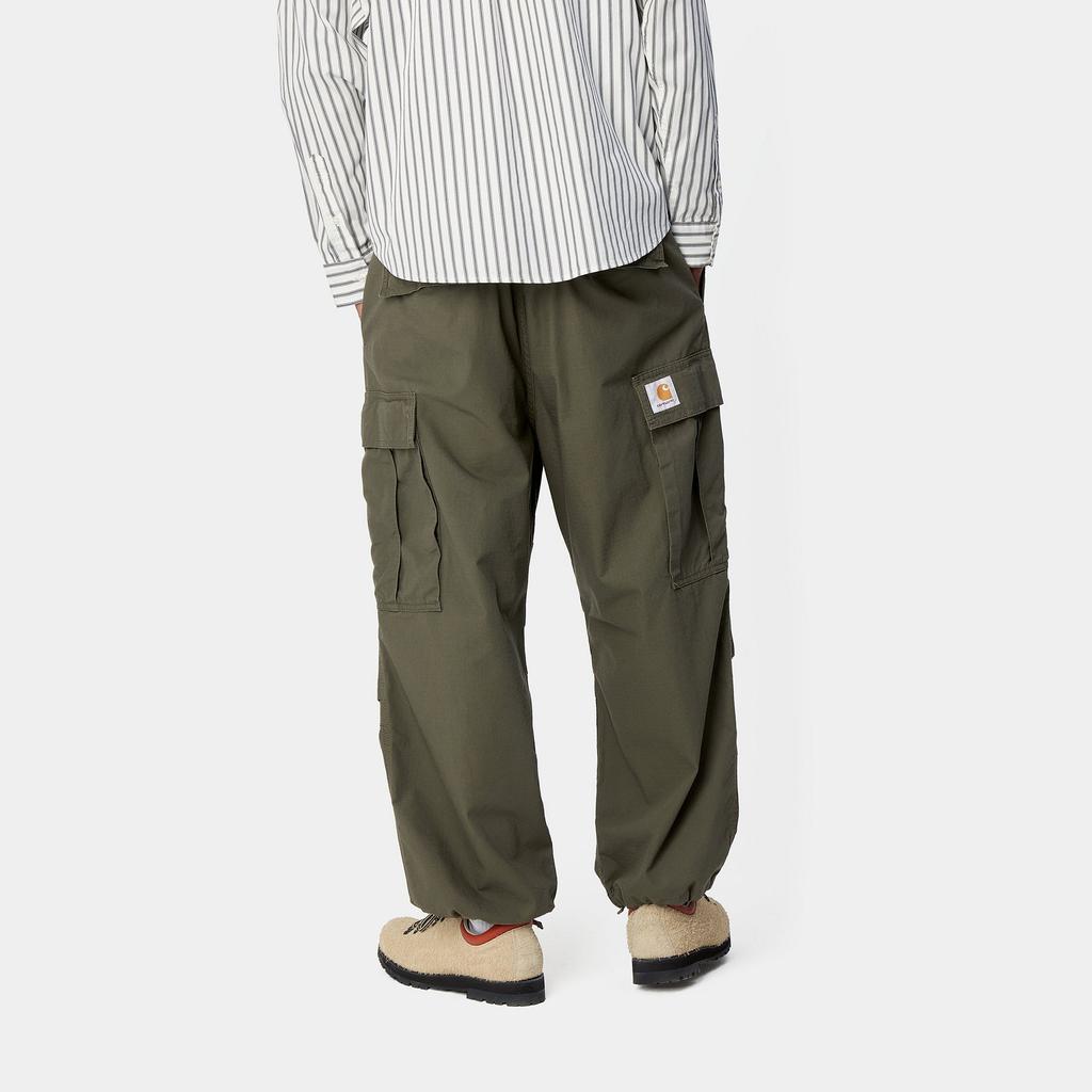 Carhartt WIP Cargo Pants Loose Fit Zipper Fly Square Label Work Pants Men pants Green I032967-63-02