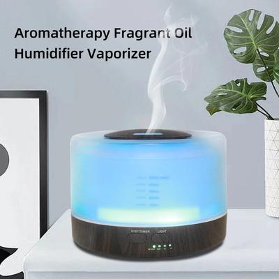 500ml Aromaterapeutický difuzér, 6 esenciálních olejů, 7 barevných náladových světel, Automatické vypnutí, Ultrazvukový tichý provoz